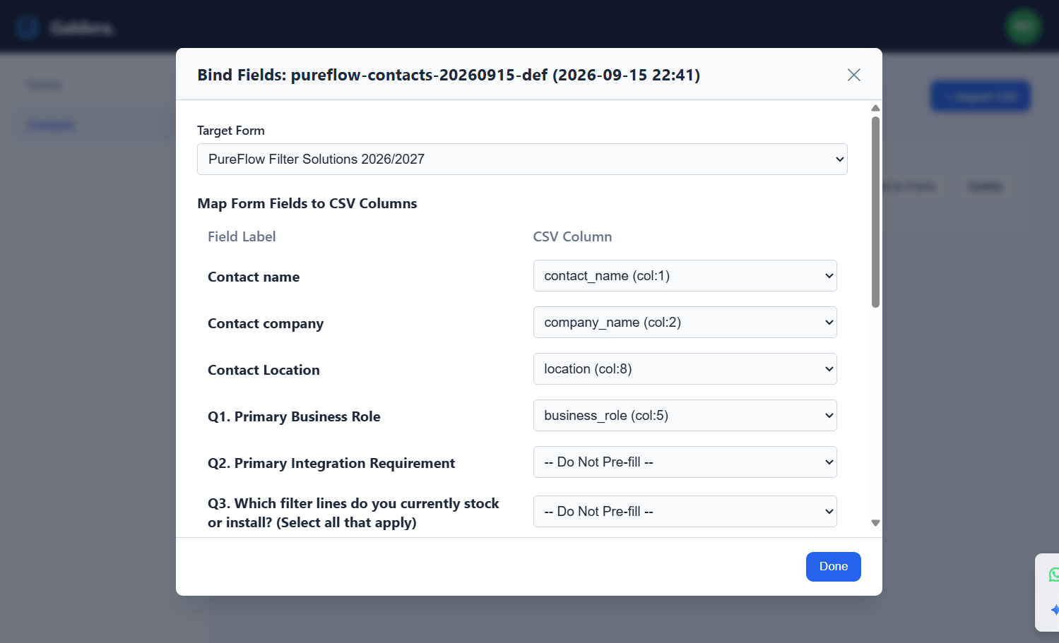 Contact List Imports