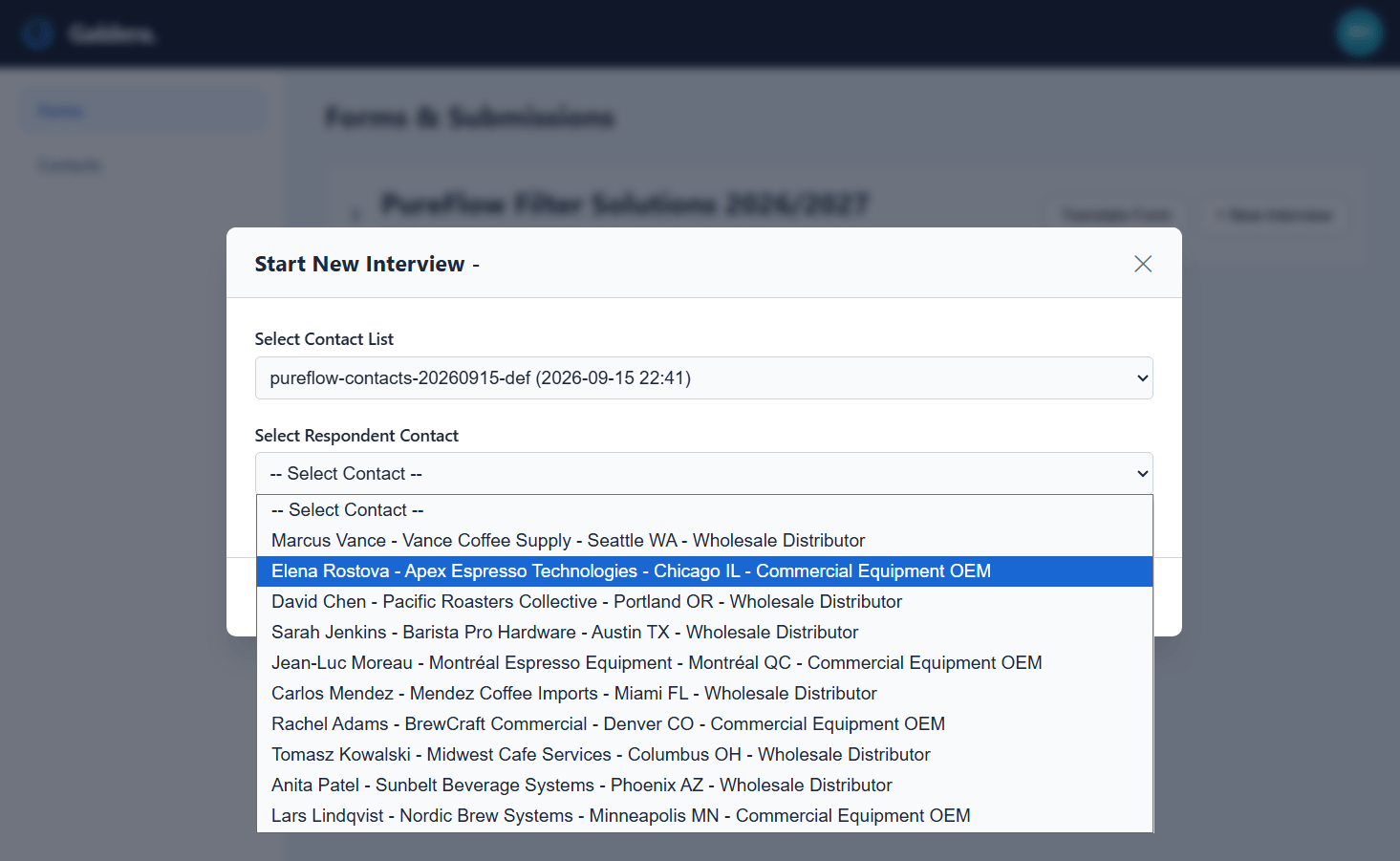 Live Interview Workflow